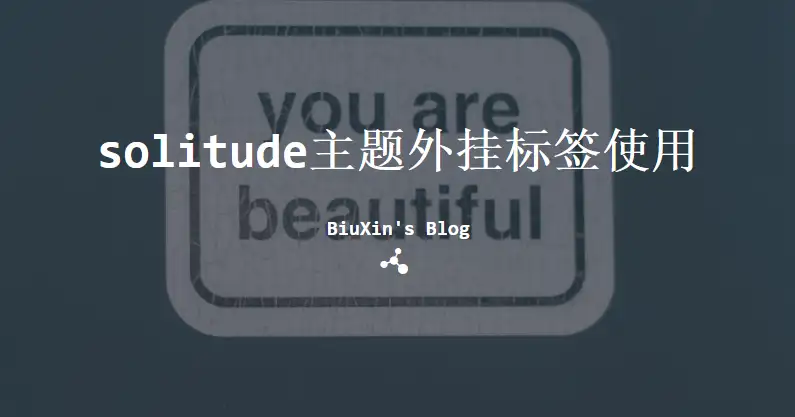 solitude主题外挂标签使用